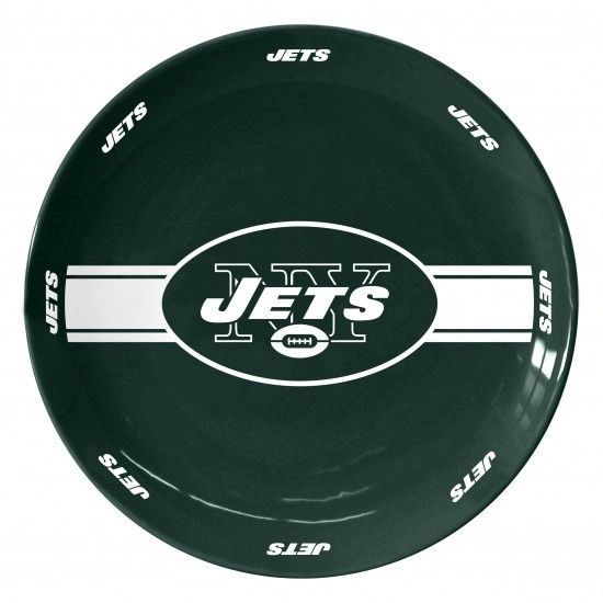 New York Jets Team Logo Ceramic Serving Plate 11"