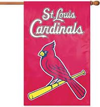 St Louis Cardinals 2 Sided Embroidered Vertical House - Wall Flag