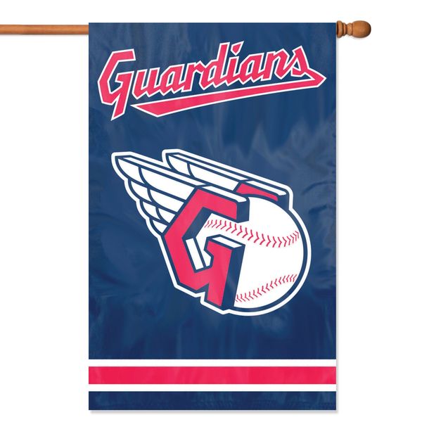 Cleveland Guardians 2 Sided Embroidered Vertical House - Wall Flag