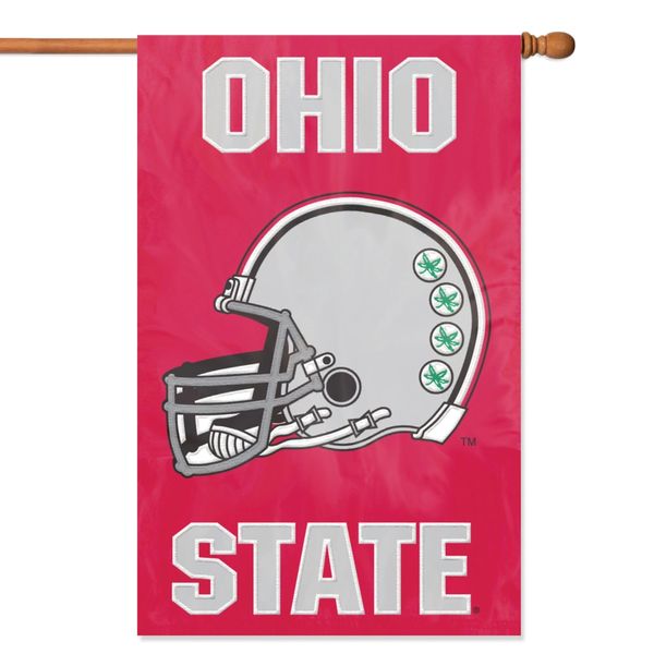 Ohio State Buckeyes House Flag 2 Sided Embroidered Vertical - Wall Bannner