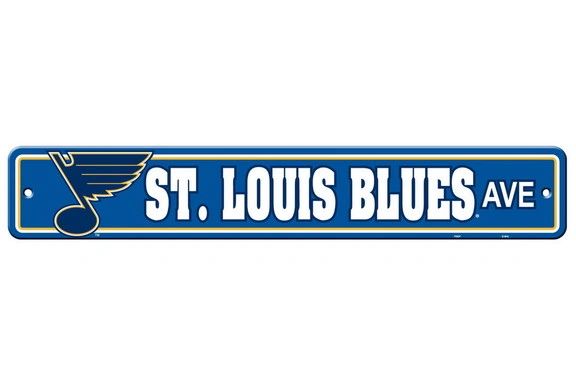St. Louis Blues Acrylic Wall Street Sign 4" x 24" NHL Licensed