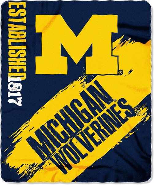 Michigan Wolverines Fleece Throw Blanket NCAA