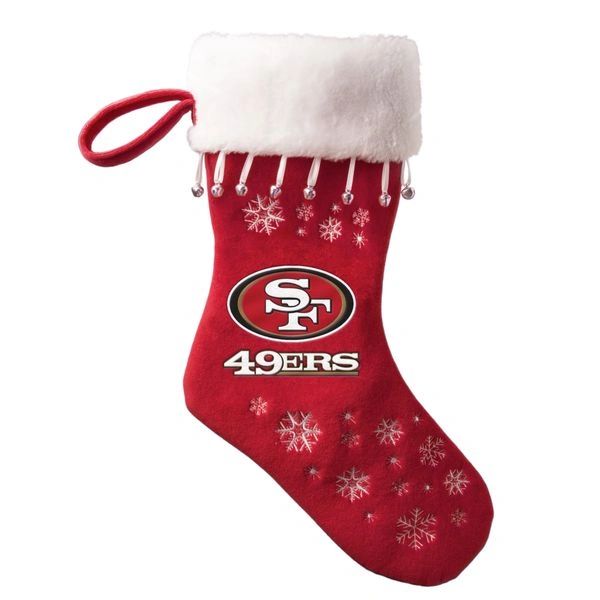 San Francisco 49ers Christmas Stocking w/Bells