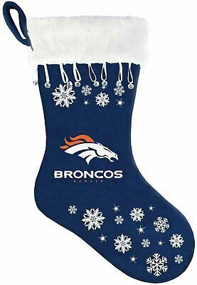 Denver Broncos Christmas Stocking w/Bells