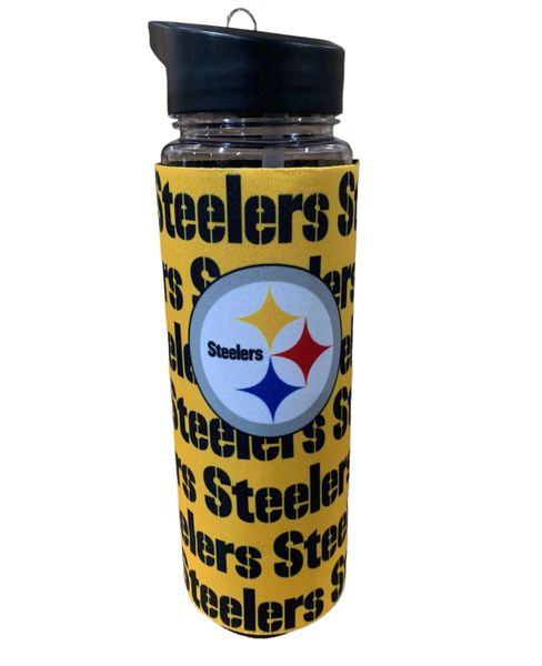 Pittsburgh Steelers Water Bottle 25oz.with a Neoprene Wrap