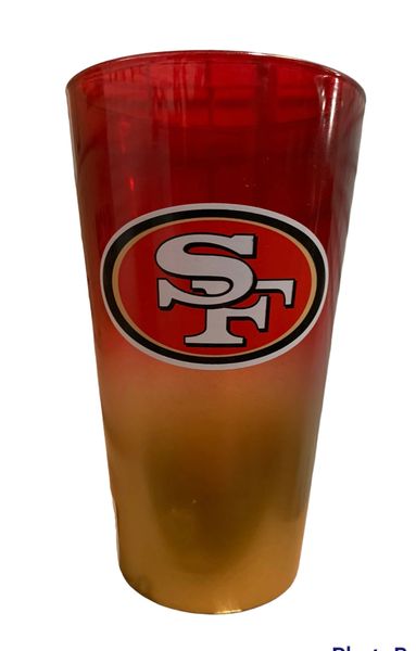 San Francisco 49ers "Ombre" 16oz Pint Glass 16oz. NFL