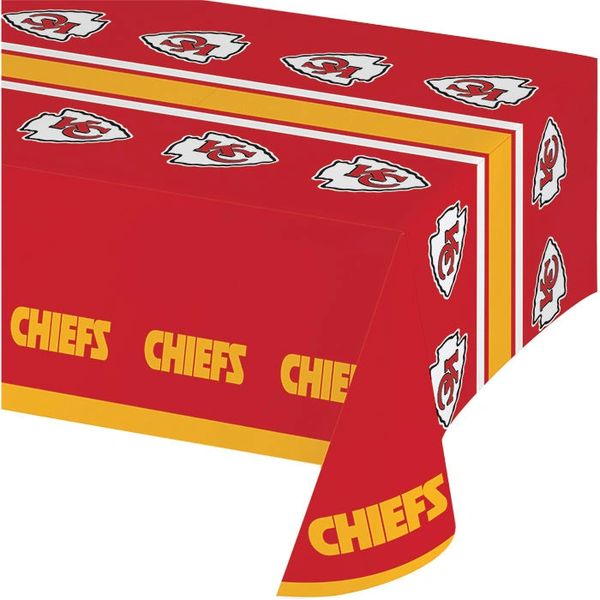 Kansas City Chiefs Plastic Table Cover 54" x 102"