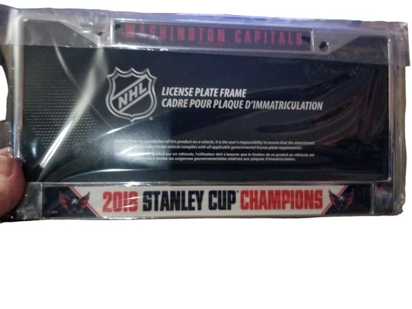 Washington Capitals Stanley Cup Champions Chrome License Plate Frame NHL