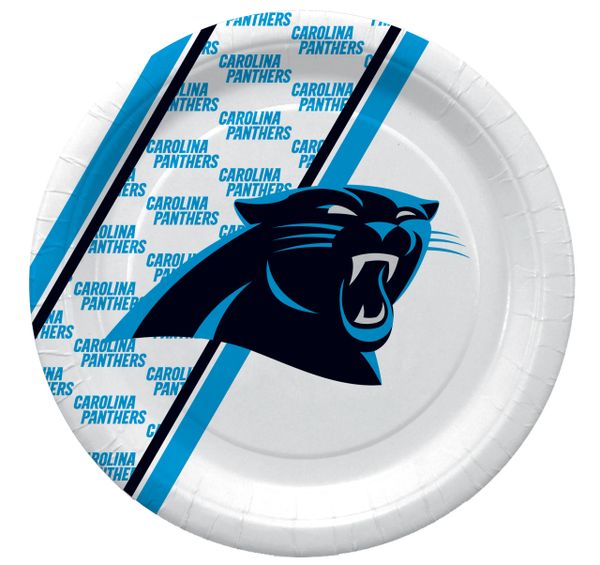 NFL Carolina Panthers 10" Disposable Paper Plates 20 Count