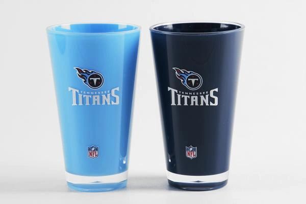 Tennessee Titans Acrylic Tumbler Cup 2pack 20oz. Round "On Field Colors" NFL Licensed FREE SHIPPING
