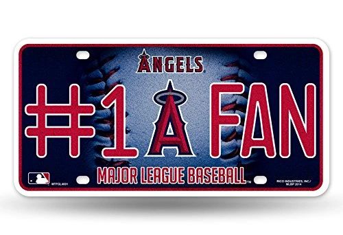 Anaheim Angels #1 Fan Metal License Plate Tag MLB Licensed
