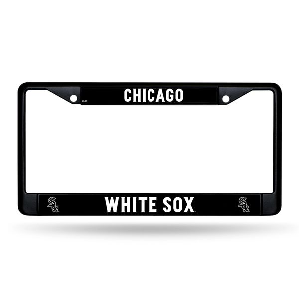 Chicago White Sox BLACK Chrome Metal License Plate Frame MLB Licensed