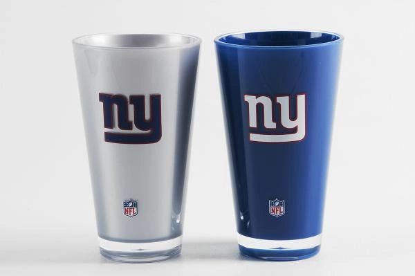 New York Giants Insulated Tumbler Cup 2 Pack On Field Colors NFL Licensed