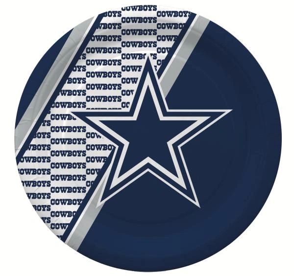 Dallas Cowboys 10" Disposable Paper Plates 20 Count Partyware