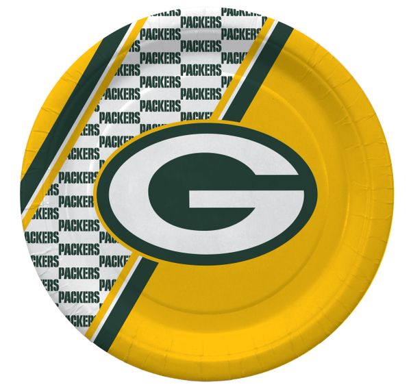 Green Bay Packers 10" Disposable Paper Plates 20 Count Partyware