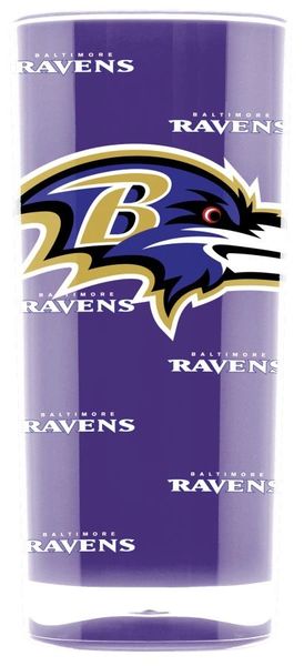 Baltimore Ravens Acrylic Tumbler Cup 16oz Square Insulated/Shatterproof