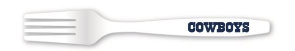 Dallas Cowboys Disposable Plastic Forks 20 Count Partyware