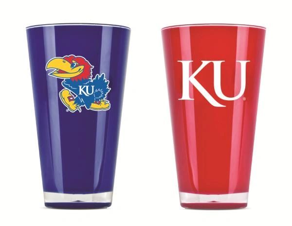Kansas Jayhawks Insulated Tumbler Cups 2 Pack On Field Colors NCAA Licensed