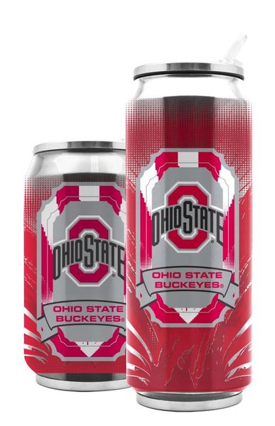 Ohio State Buckeyes Double Wall Insulated Stainless Steel Thermo Can Travel Tumbler NCAA