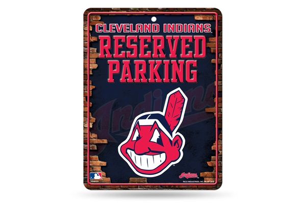 Cleveland Indians Metal Reserved Parking Sign MLB Licensed