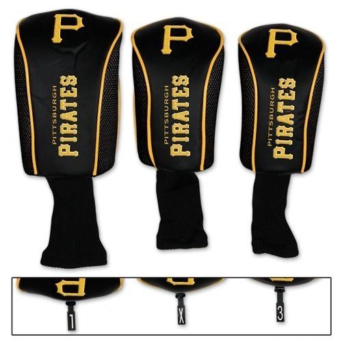 Pittsburgh Pirates Golf Club Covers Headcovers 3 pack MLB Licensed