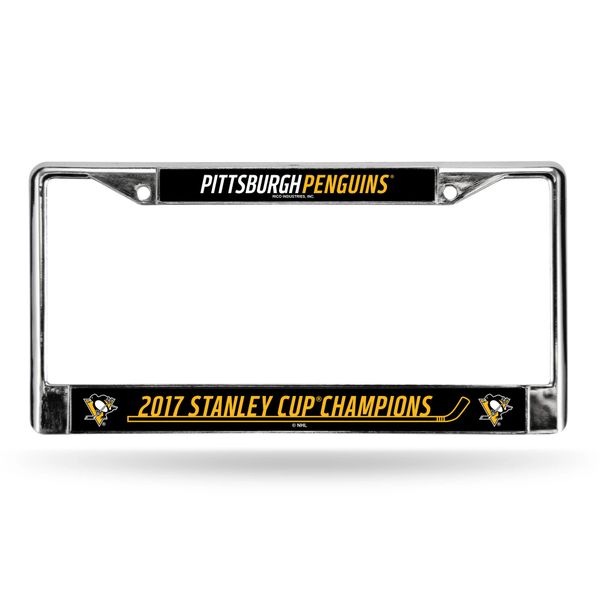 Pittsburgh Penguins "2017 Stanley Cup Champions" Chrome License Plate Frame NHL