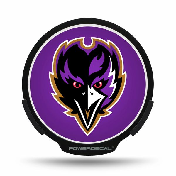 Baltimore Ravens LED Window Decal Light Up Logo Powerdecal NFL