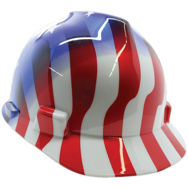 Front Brim Hard Hat American Flag