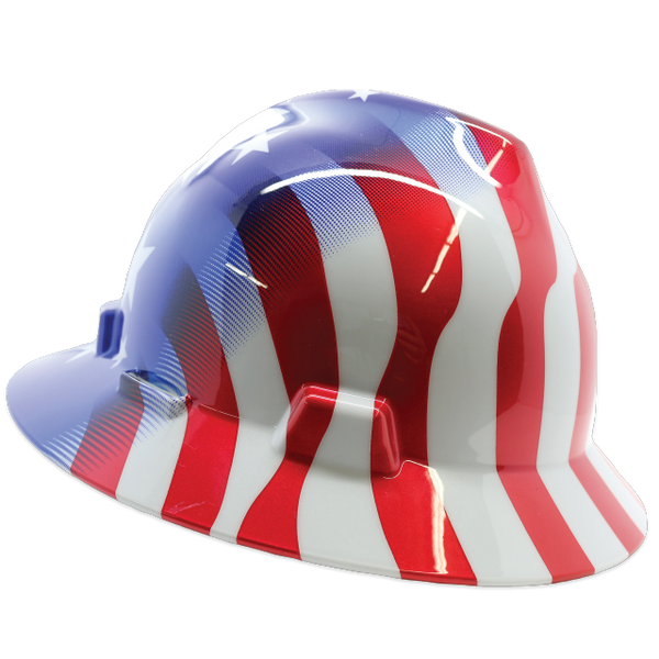 Full Brim Hard Hat American Flag