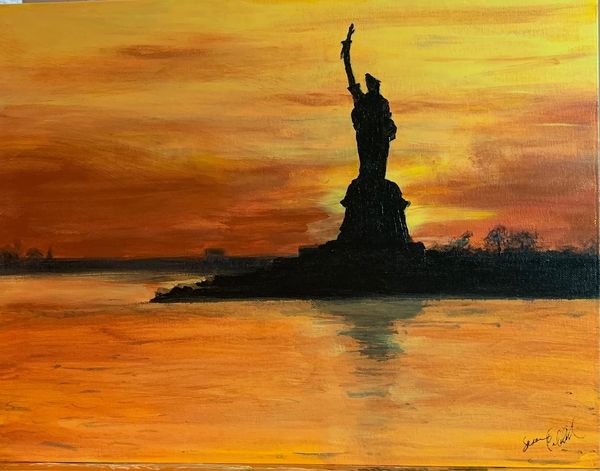Statue of Liberty painting by Susan Caldwell