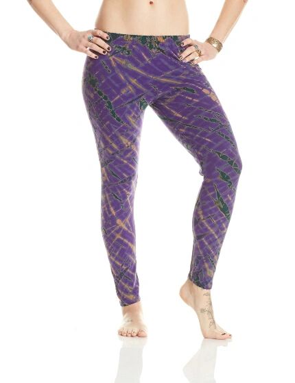 Leggings - Purple with Royal Blue and Jade | Sew It Seams Tie Dye