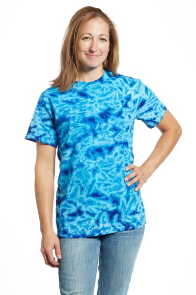 Crackle Tee - Turquoise | Sew It Seams Tie Dye