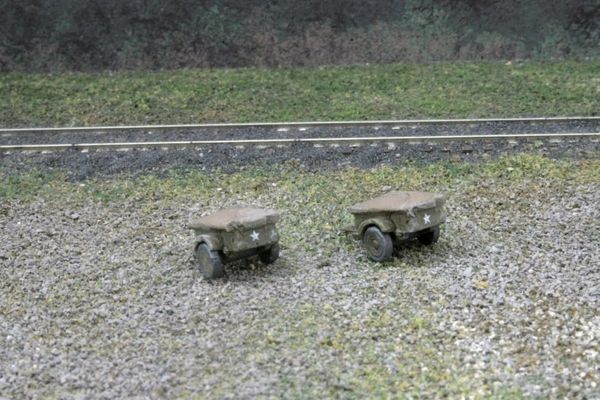 US Army 1/4 Ton Cargo Trailers. Package of 2