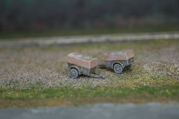 (2) US Army 1 Ton Cargo Trailers