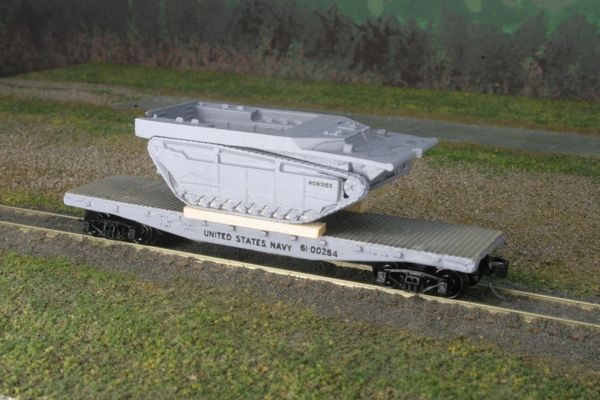 LVT-4 AMTRAC on US Navy Flatcar