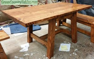 AngleD Rustic Table and Bench