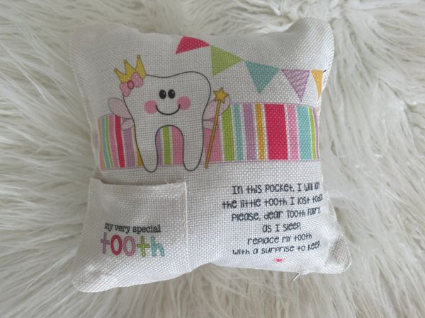 Tooth Fairy 8x8 Velvet Pillow Cover - Coney Island Transfer