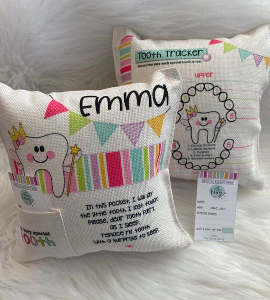 Tooth fairy pillow 8x8