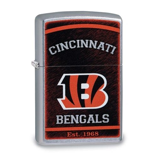 Zippo NFL Cincinnati Bengals Helmet Street Chrome Windproof Lighter