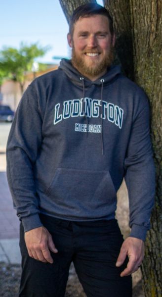 Unisex Hooded Pullover Ludington (Heather Navy)