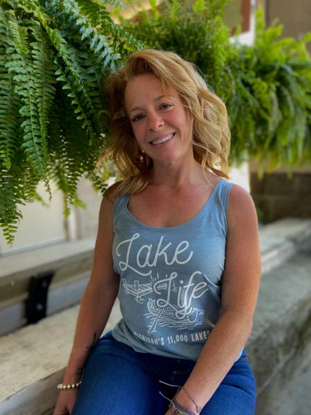 Women's Festival Tank Lake Life (Stonewash Blue)