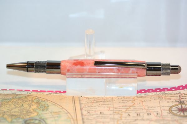 Click Pen - Stratus Pen - Pink Larimar Tru Stone - Stone Pen - Journal  Writing - Writing Instrument - Ballpoint Pen - Handmade - Gunmetal