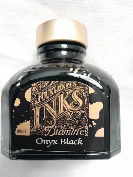 Fountain Pen Ink - Diamine Ink - Black Pen Ink - Onyx Black - Ink Bottle