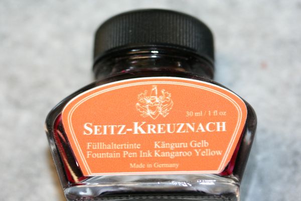 Fountain Pen Ink - Seitz-Kreuznach Ink - Kangaroo Yellow Ink - Yellow Ink - Fountain Pen Ink - Bottled Ink