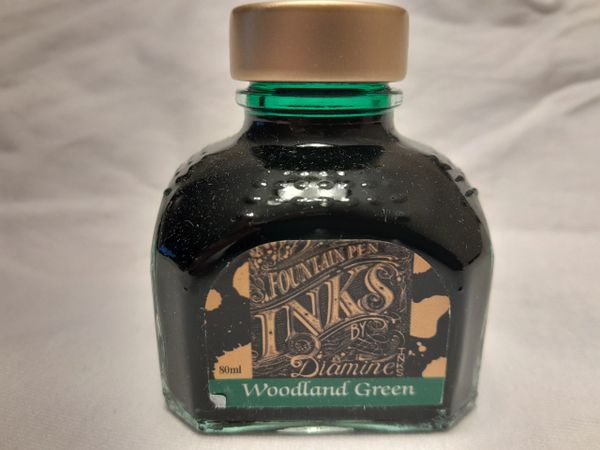 Fountain Pen Ink - Diamine Ink - Woodland Green Ink - Woodland Green - Green Ink - Forest Green Ink - Ink Bottle