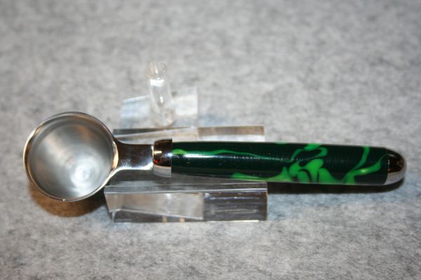 Handcrafted Green Dragon Acrylic Handled Stainless Steel Coffee Scoop