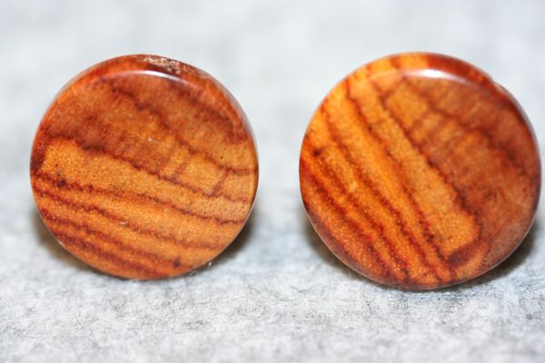 Handcrafted Exquisite Canarywood 24 ct Gold Plated Cuff Links