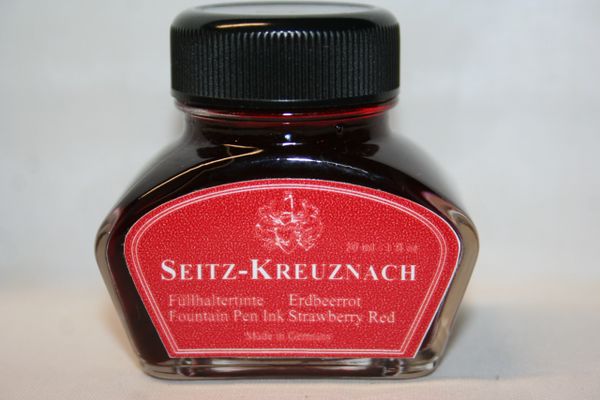 Fountain Pen Ink Bottle - Seitz-Kreuznach Ink - Strawberry Red - Red ink - Fountain Pen Ink - Bottled Ink
