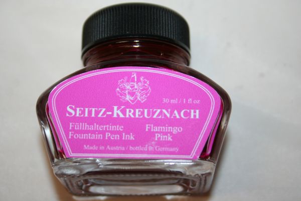 Fountain Pen Ink Bottle - Seitz-Kreuznach Ink - Flamingo Pink Ink - Pink Ink - Fountain Pen Ink - Bottled Ink