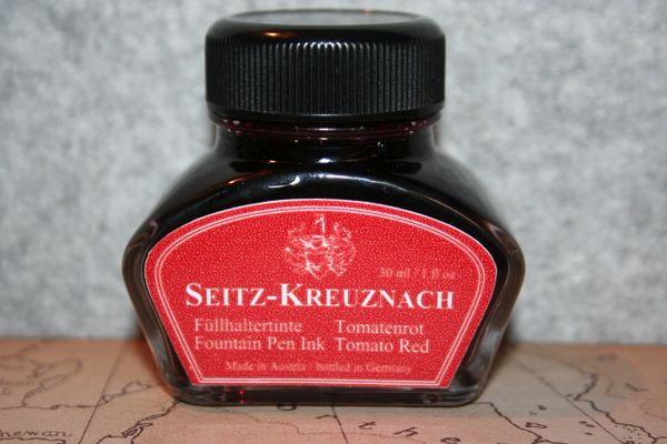 Fountain Pen Ink Bottle - Seitz-Kreuznach Ink - Tomato Red Ink - Red Ink - Fountain Pen Ink - Bottled Ink
